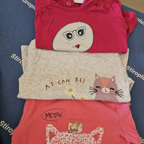 Baby girl t-shirts used, 12-18 months, Zara, Mothercare, Orchestra