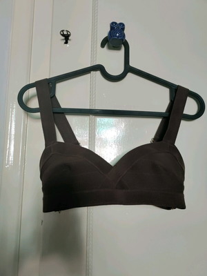 Bikini top καινούργιο από Zara καφέ, μέγεθος XS