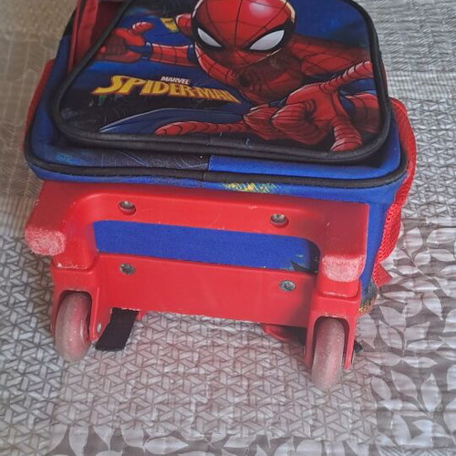 Spiderman bag used with normal wear