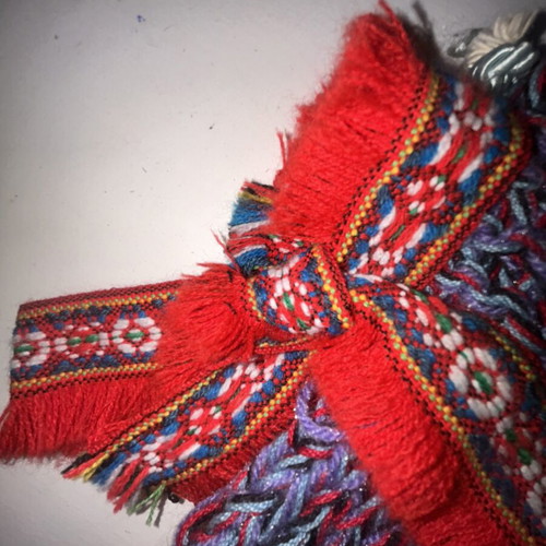 Handmade shoulder bag like new, multicolor