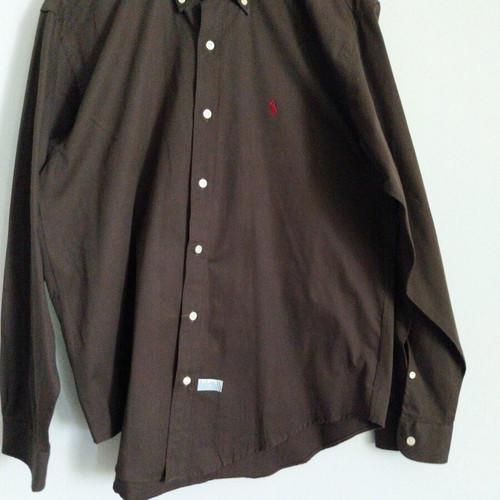 Ralph Lauren men's dress shirt, brown, size XXL