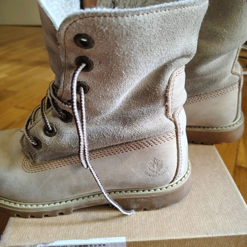 Lumberjack boots used, beige size 36
