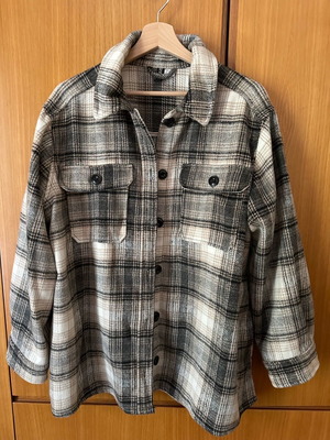 H&M overshirt new, size M, black and grey