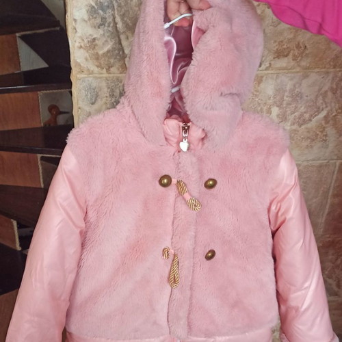 Girls' hooded jacket used, size 110 cm