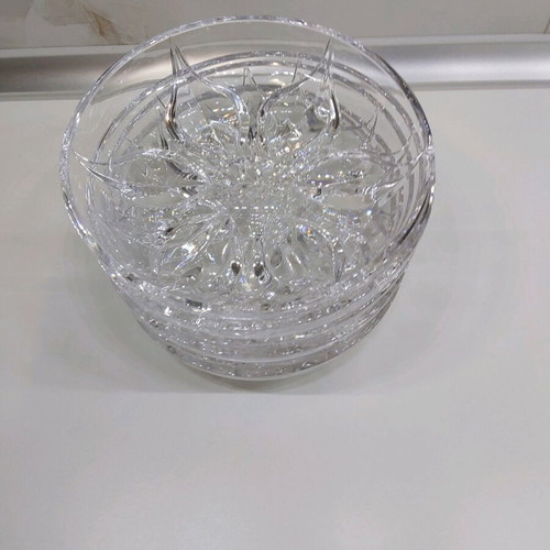 Crystal cake plates like new, set of 6 pieces