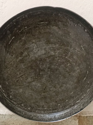 Copper deep tray used, vintage