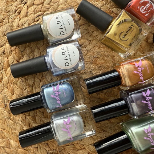 Set of 15 stamping nail polishes like new