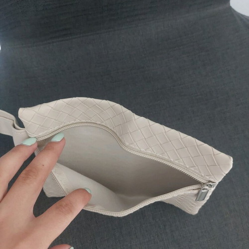 Beige leather toiletry bag new