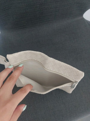 Beige leather toiletry bag new