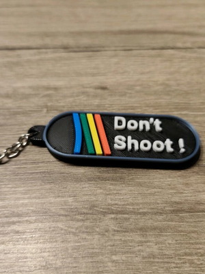 3D Printed ARC Raiders Keychain New with "Don't Shoot!" Message