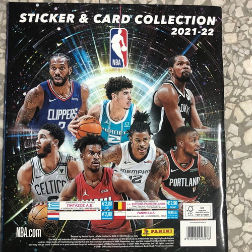 Panini NBA 2021-2022 album new with 6 stickers and card holder