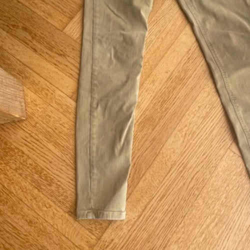 Zara skinny high-waist five-pocket jeans, khaki