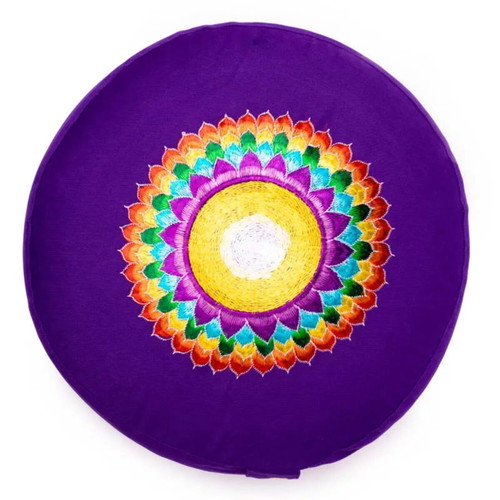 Meditation cushions with buckwheat hulls, pack of 2