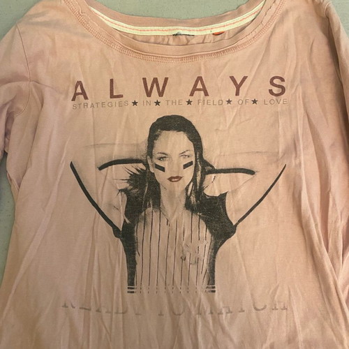 Blouse used pink with 3/4 sleeves size M