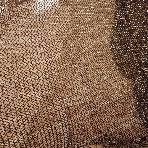 Net scarf used black with gold