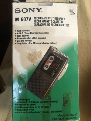 Sony M-607V μικροκασετόφωνο μεταχειρισμένο, μη λειτουργικό με κουτί και οδηγίες