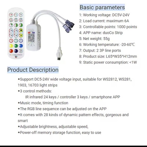 Led Controller RGBIC two channels new