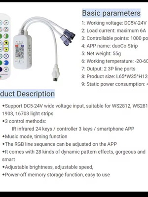 Led Controller RGBIC two channels new