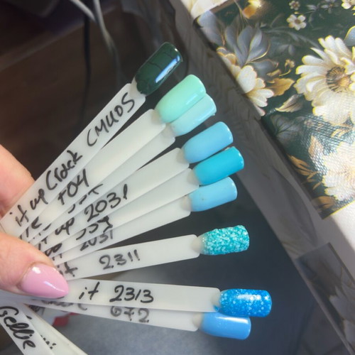 Nail products like new, 110 nail polishes, dual forms, gel tips, powders, rhinestones