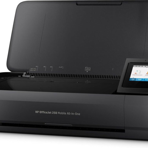 HP Officejet 250 portable printer multifunction used with hard carrying case