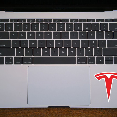 Telsa sticker badge made to order, glossy paper
