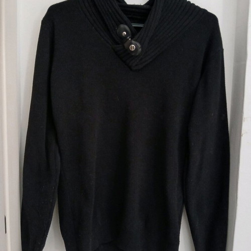 Men's knitted sweater used, size M, black