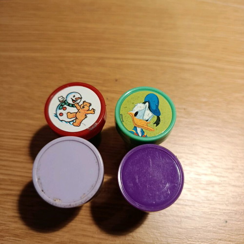 Set of four children's stamps used