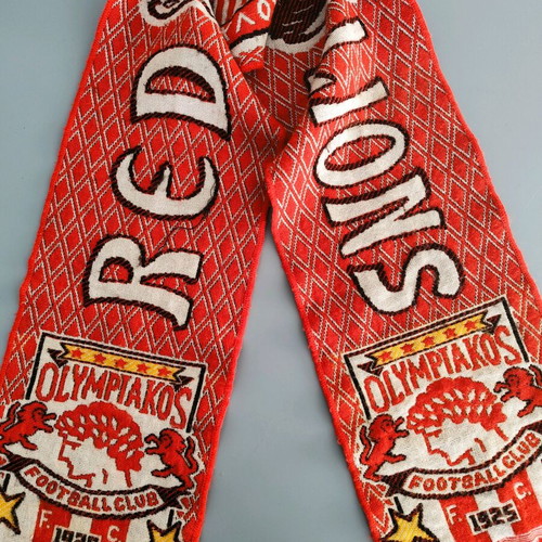 Retro Olympiakos Fan Scarf used "Red Lions" - Thrylos Ultras