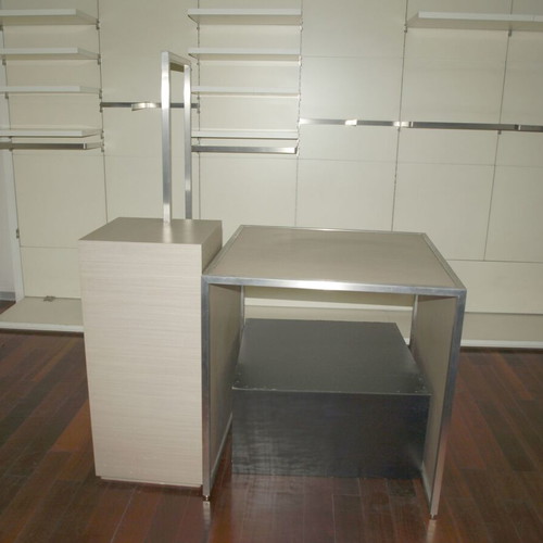 Wooden Workbench with Metal Frame Like New
