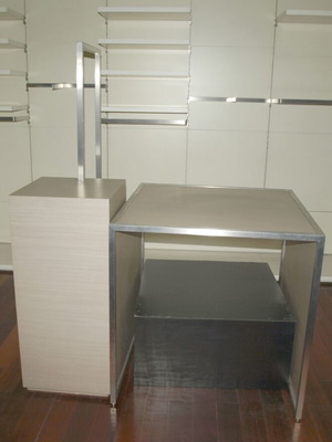 Wooden Workbench with Metal Frame Like New