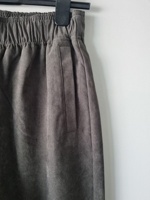 Zara jogger pants with ankle zipper, grey green