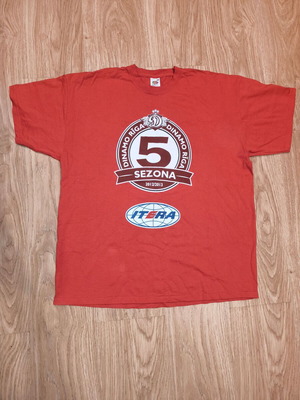 Dinamo Riga KHL 5th Season Fan T-Shirt used, red, size XXL