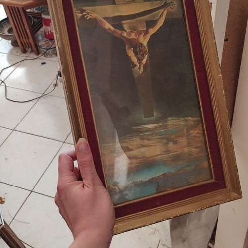 Christ of Saint John of the Cross Dalí framed print used