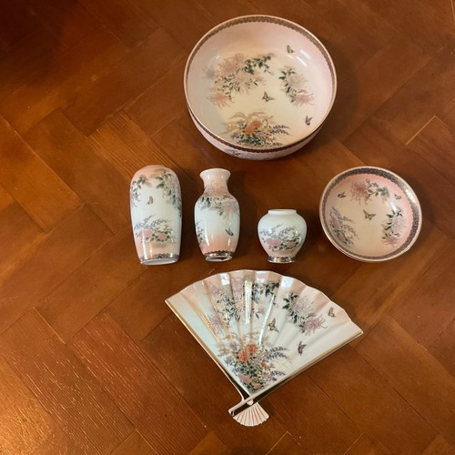 Japanese porcelain set 6 pcs St Michael Kyoto design in almost like new condition