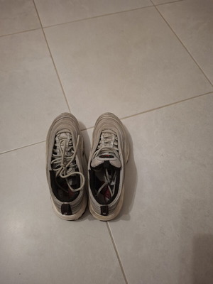Nike athletic shoes like new, size 38, white and grey
