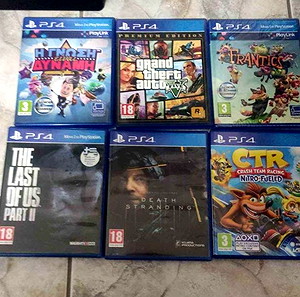 Ps4 με 2 χειριστήρια και 6 παιχνίδια