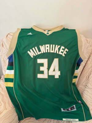 Giannis Antetokounmpo Milwaukee Bucks green jersey XXL