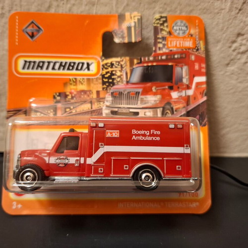 International Terrastar Boeing Fire Ambulance Matchbox 2024 new