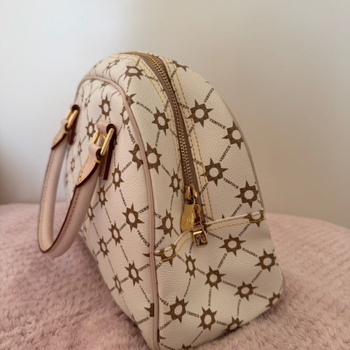 Handbag cream with patterns new