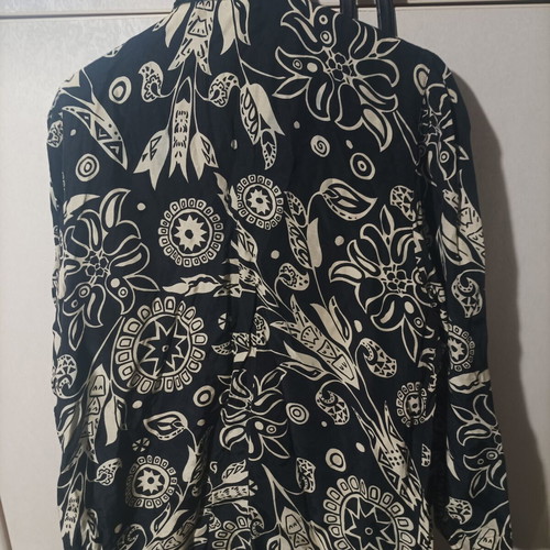 Vintage πουκάμισο Hucke Mode Collection σαν καινούργιο, μαύρο και κρεμ φλοράλ