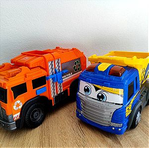 Παιχνίδια Φορτηγα Dickie Toys - Απορριματοφόρο & Νταλικα