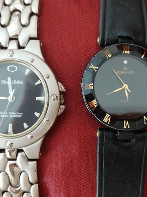 Two Charles Delon and Romano watches like new, unisex