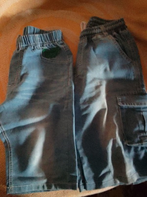 Jean bermuda shorts for boy 10 years like new, pack of 2 blue