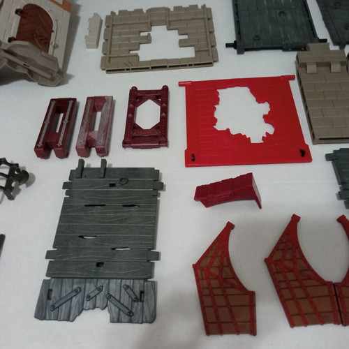 Playmobil castle parts used, all together