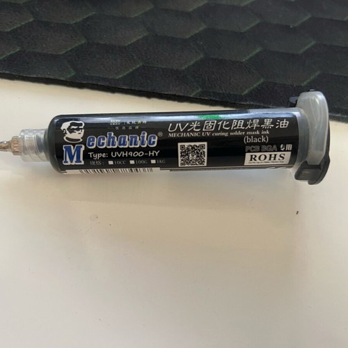 Black UV-curing solder mask ink new for PCB repair