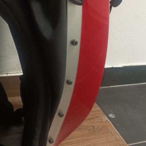 Backpack like new, red, hard shell, waterproof, carbon fiber