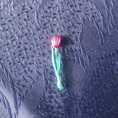 Tulip pendant new silver 925 with ceramic paint
