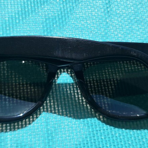 Ray Ban Wayfarer 46mm sunglasses used, made in USA