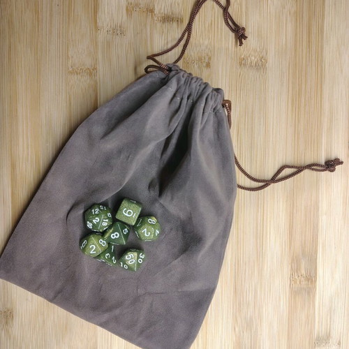 DnD dice set in velvet pouch new, 14 colors available