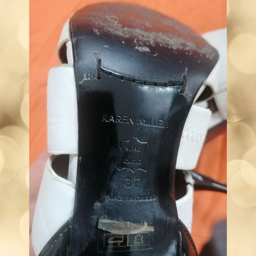 Karen Millen leather pumps used, black and white, size 37 EU